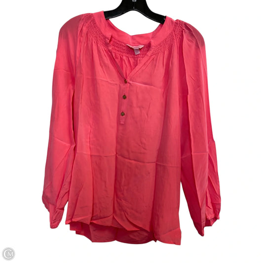 Top Long Sleeve Designer By Lilly Pulitzer In Pink, Size: M