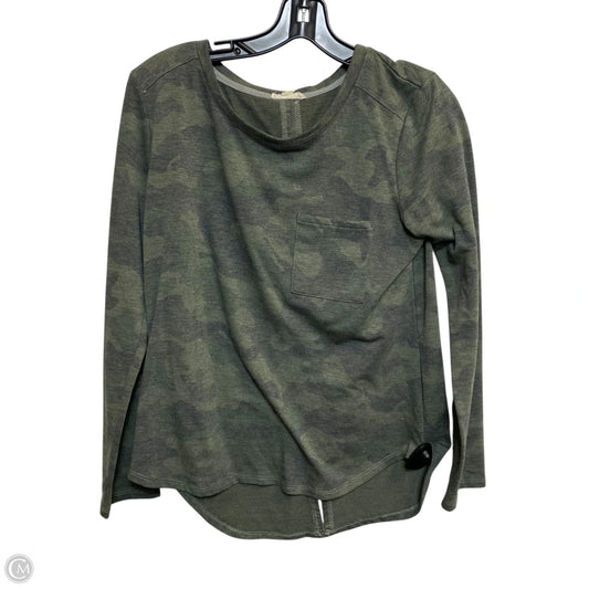 Top Long Sleeve By Jane And Delancey In Camouflage Print, Size: M