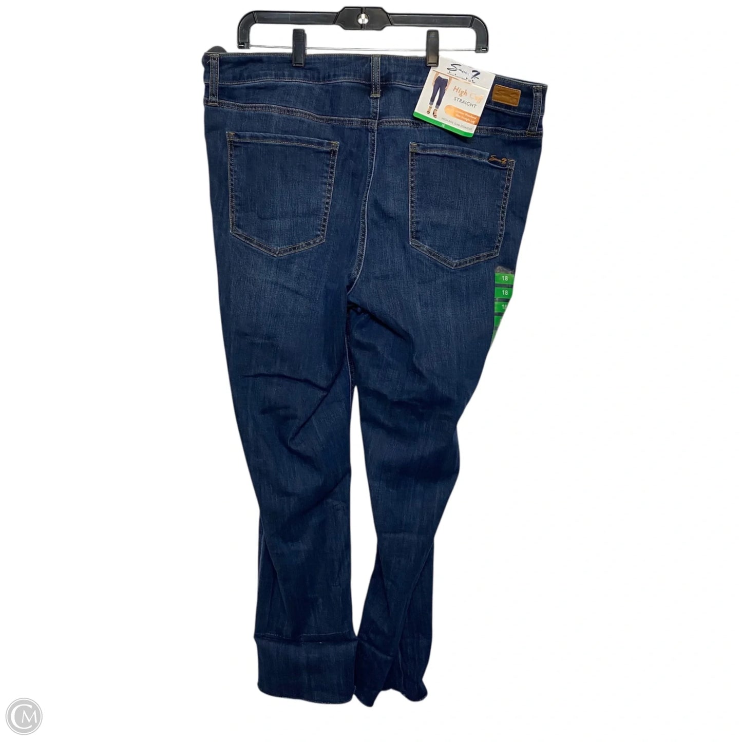 Jeans Skinny By Seven 7 In Blue Denim, Size: 18