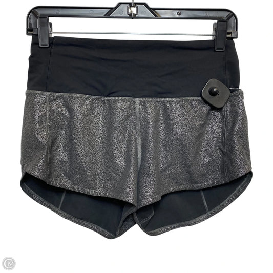 Athletic Shorts Designer By Lululemon In Black & Grey, Size: 4