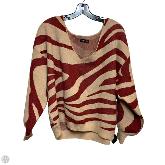 Sweater By Shein In Pink & Red, Size: 2x