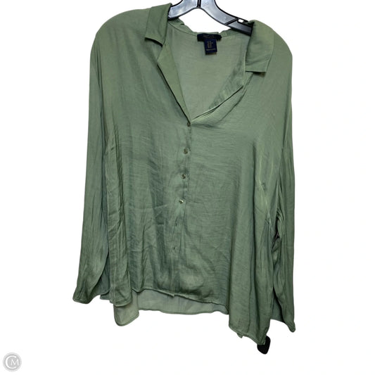 Blouse Long Sleeve By Rachel Roy In Green, Size: 1x