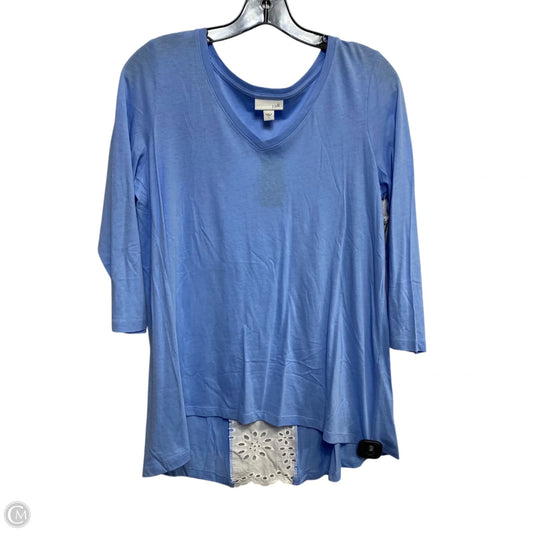 Top 3/4 Sleeve By J. Jill In Blue, Size: S