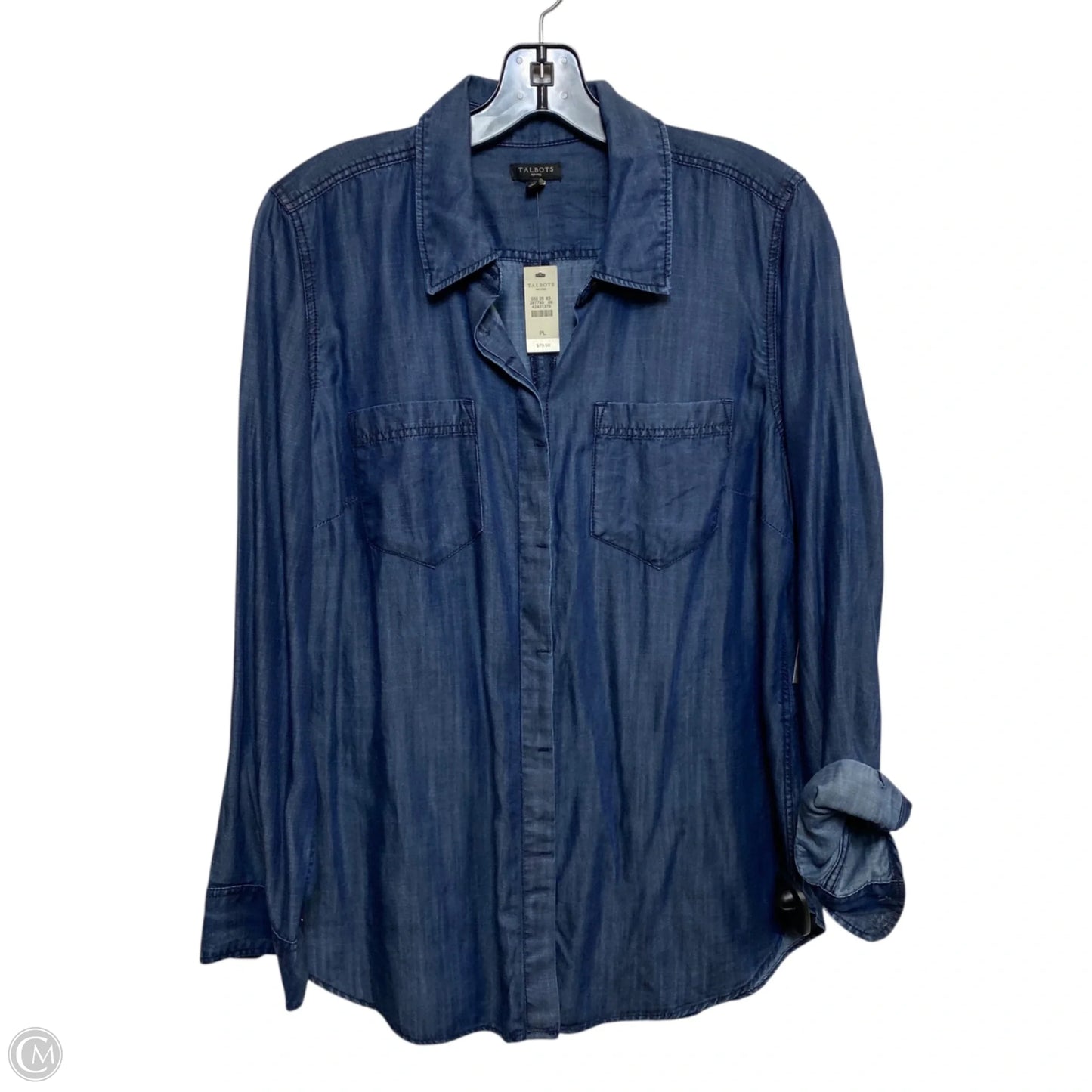 Top Long Sleeve By Talbots In Blue, Size: Lp