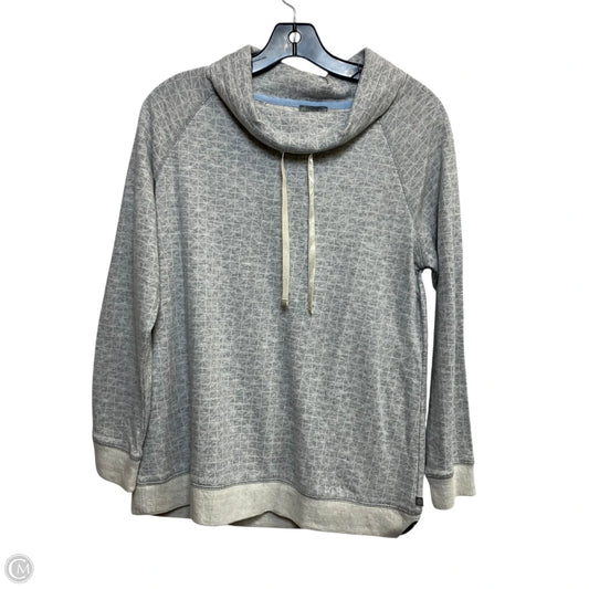 Top Long Sleeve By Talbots In Cream & Grey, Size: Mp