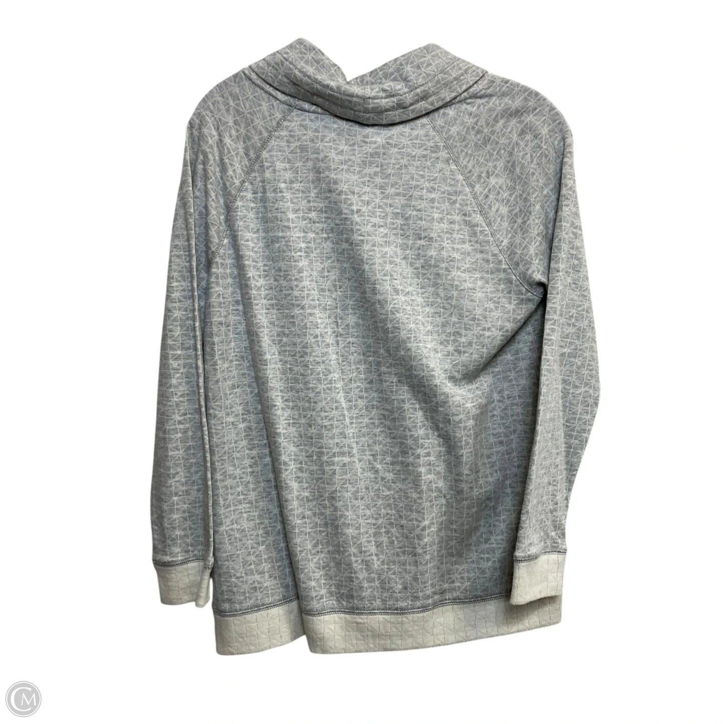 Top Long Sleeve By Talbots In Cream & Grey, Size: Mp