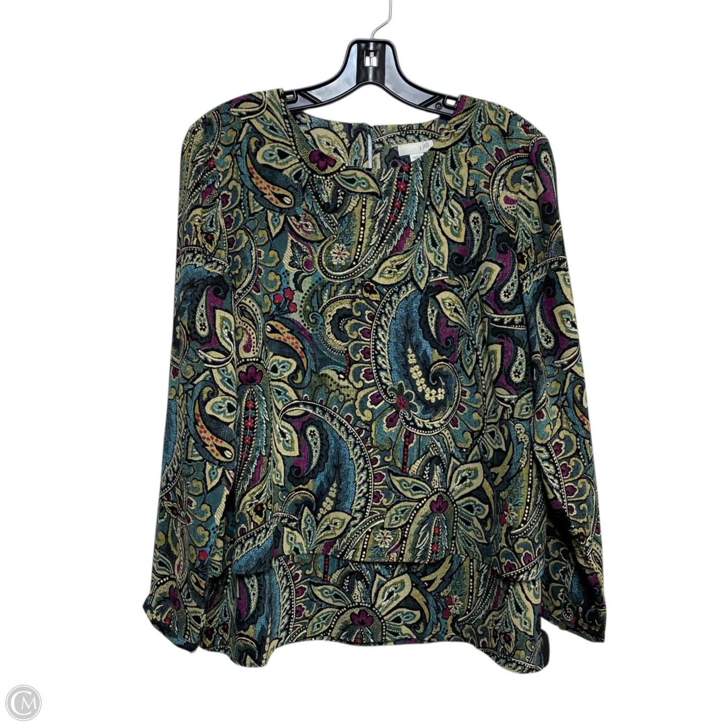 Top Long Sleeve By J. Jill In Grey, Size: Mp