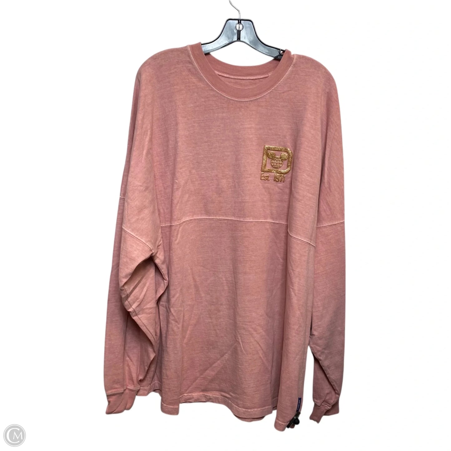 Top Long Sleeve By Disney In Pink, Size: Xxl