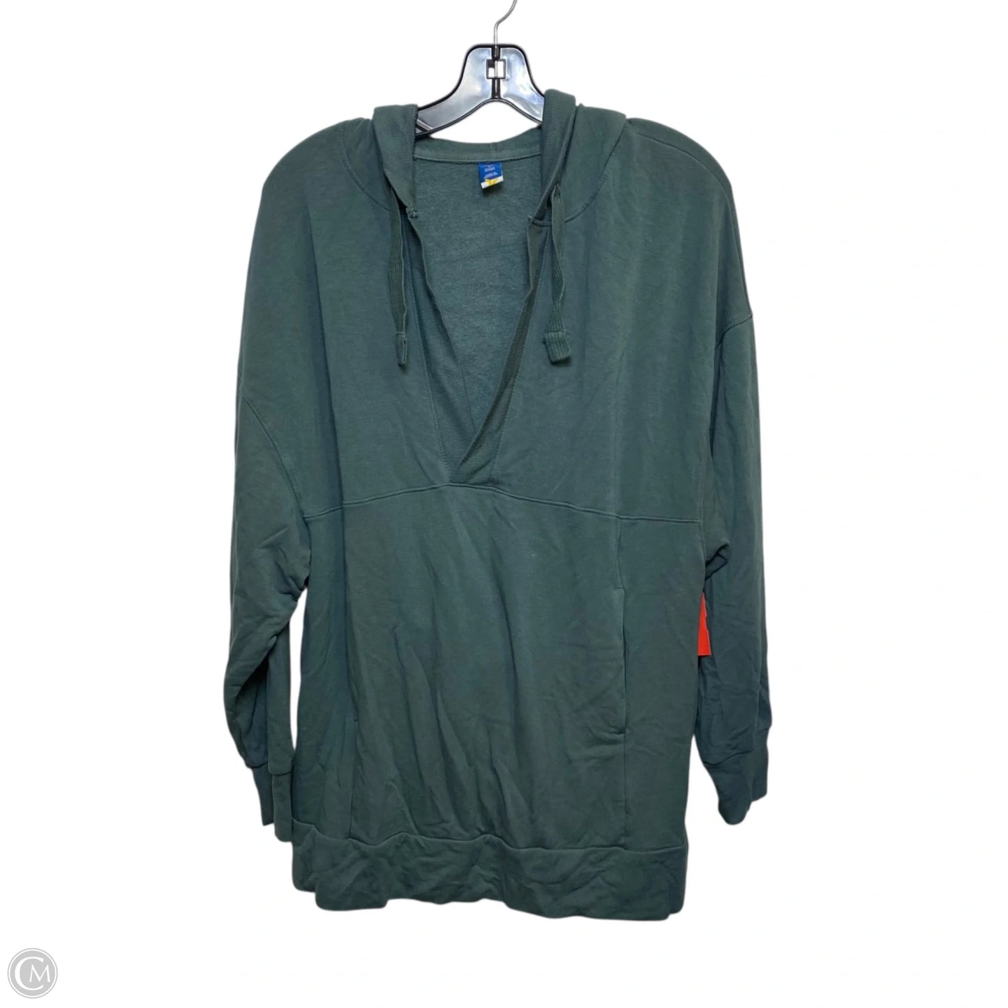 Athletic Top Long Sleeve Hoodie By Old Navy In Green, Size: M