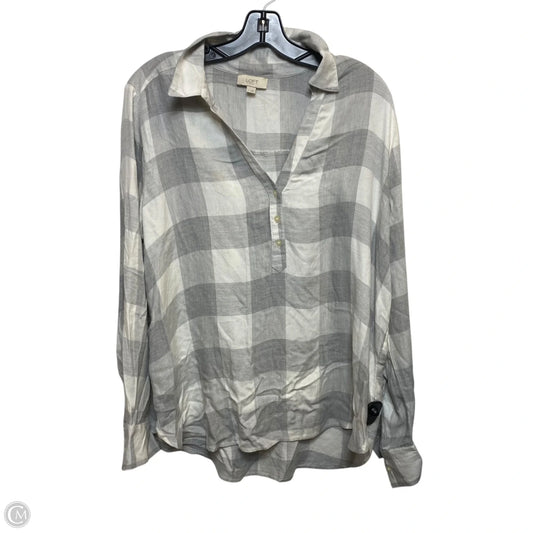 Top Long Sleeve By Loft In Grey, Size: L