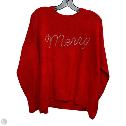 Sweater By Vince Camuto In Red, Size: Xl
