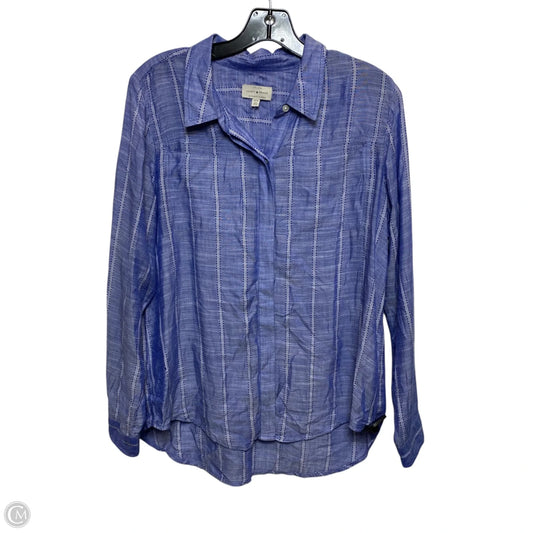 Top Long Sleeve By Lucky Brand In Blue, Size: M