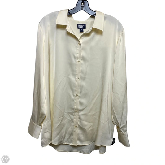 Top Long Sleeve By Lands End In Cream, Size: Xl