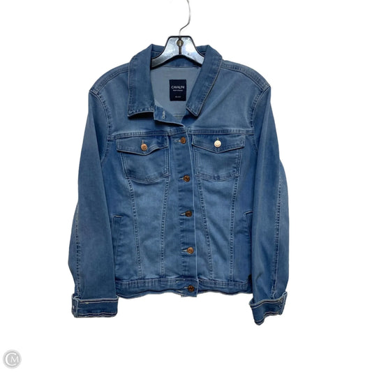 Jacket Denim By Cavalini In Blue Denim, Size: S