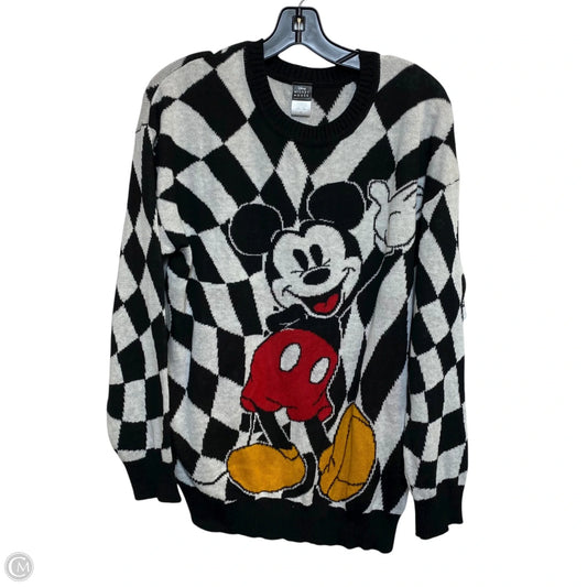 Sweater By Disney In Black & White, Size: L