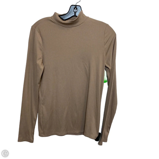 Top Long Sleeve By No Boundaries In Tan, Size: L