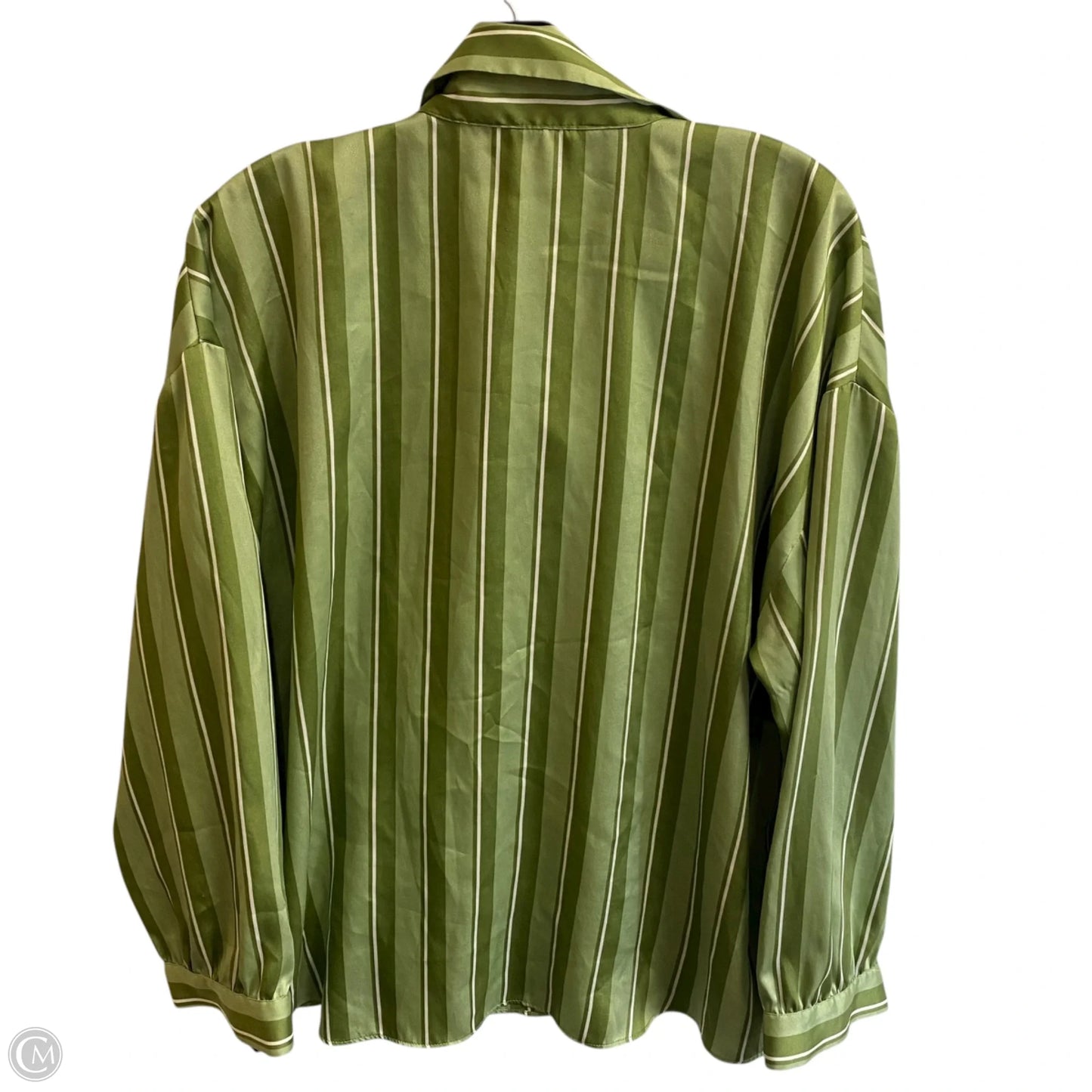 Top Long Sleeve By Zara In Green, Size: M