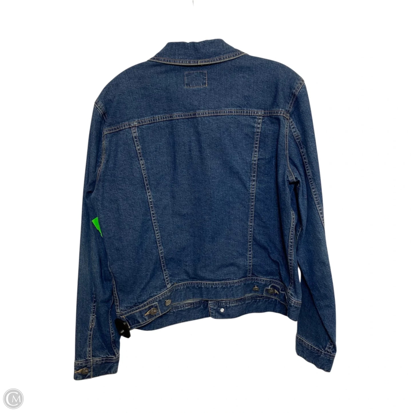 Jacket Denim By Calvin Klein In Blue Denim, Size: L