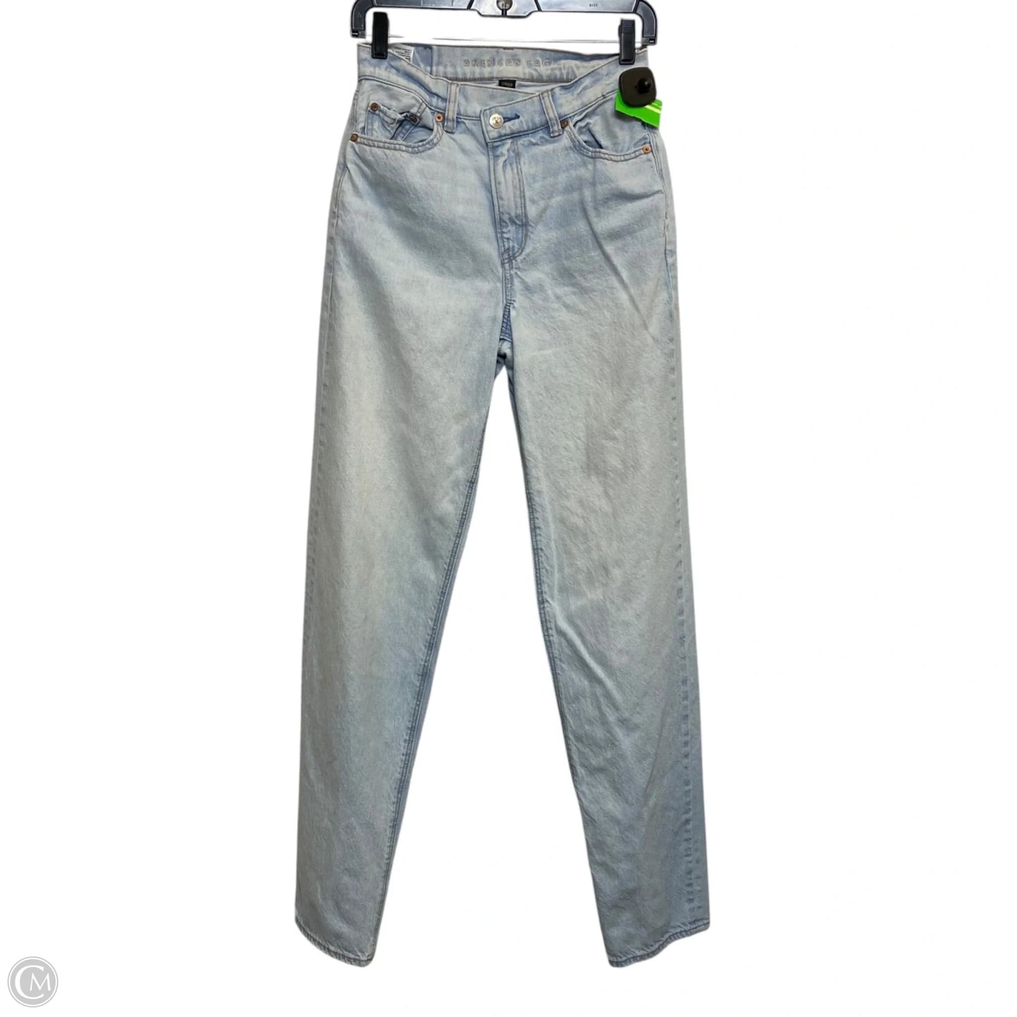 Jeans Straight By American Eagle In Blue Denim, Size: 2