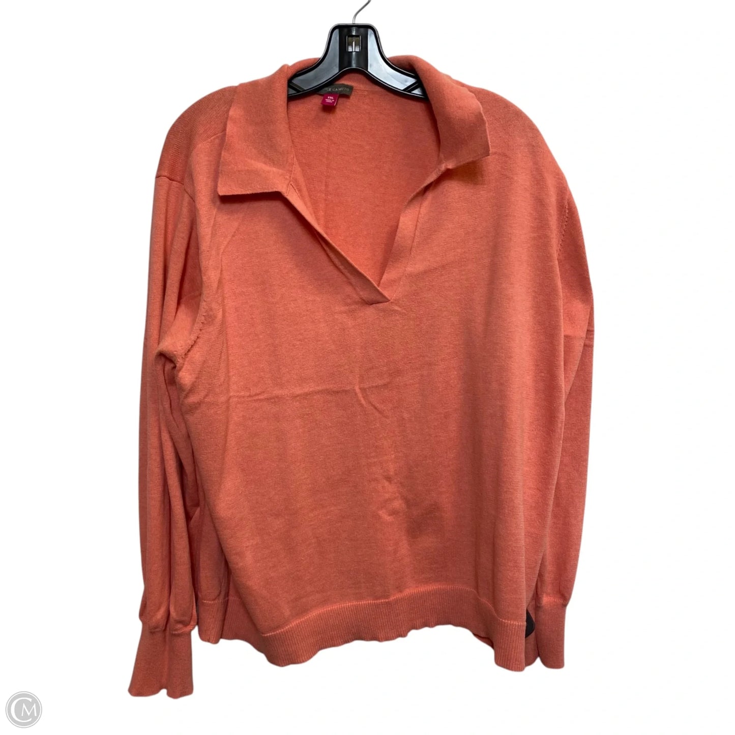 Sweater By Vince Camuto In Orange, Size: Xxl