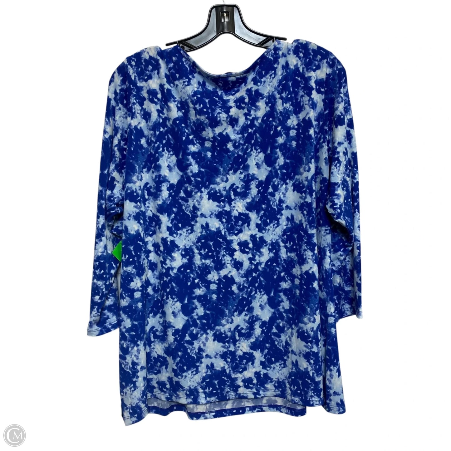 Top Long Sleeve By Calvin Klein In Blue, Size: 1x