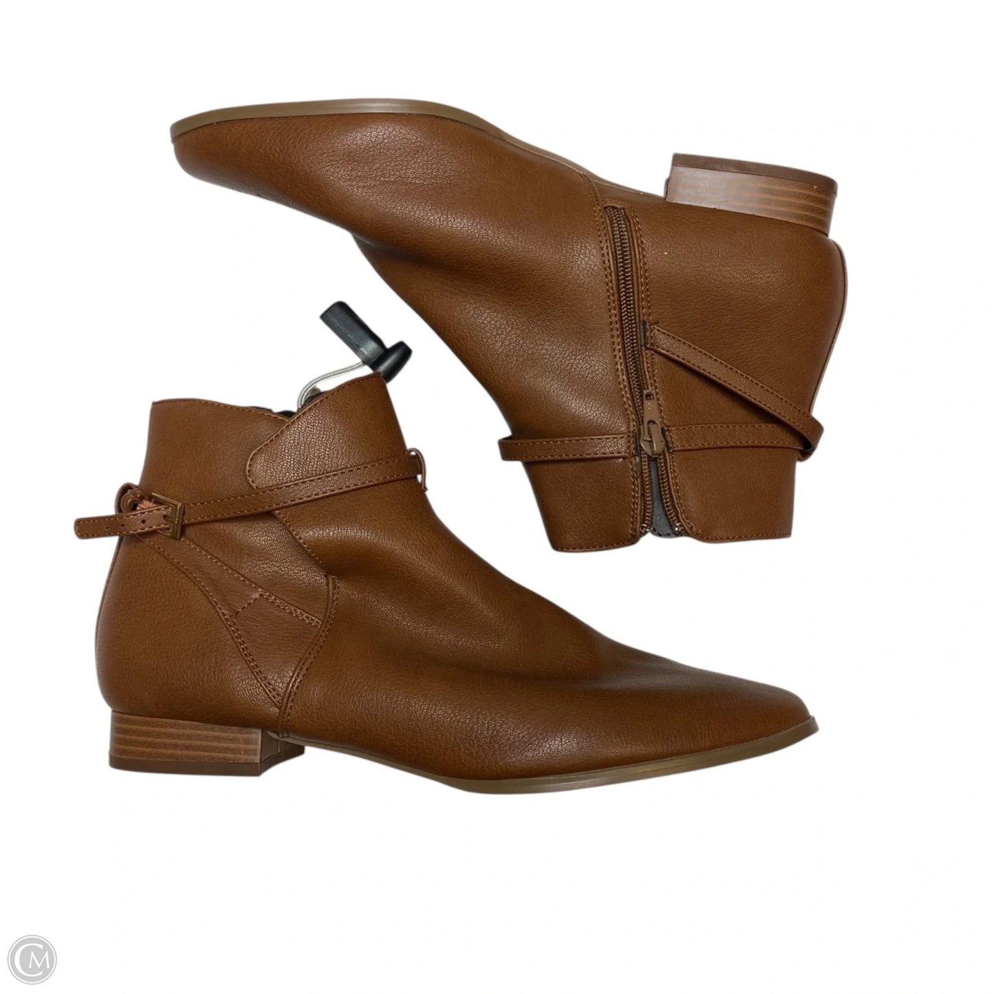 Boots Ankle Flats By Comfortview In Brown, Size: 11