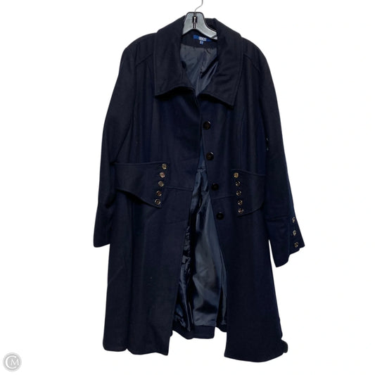 Coat Peacoat By Asos In Navy, Size: Xl
