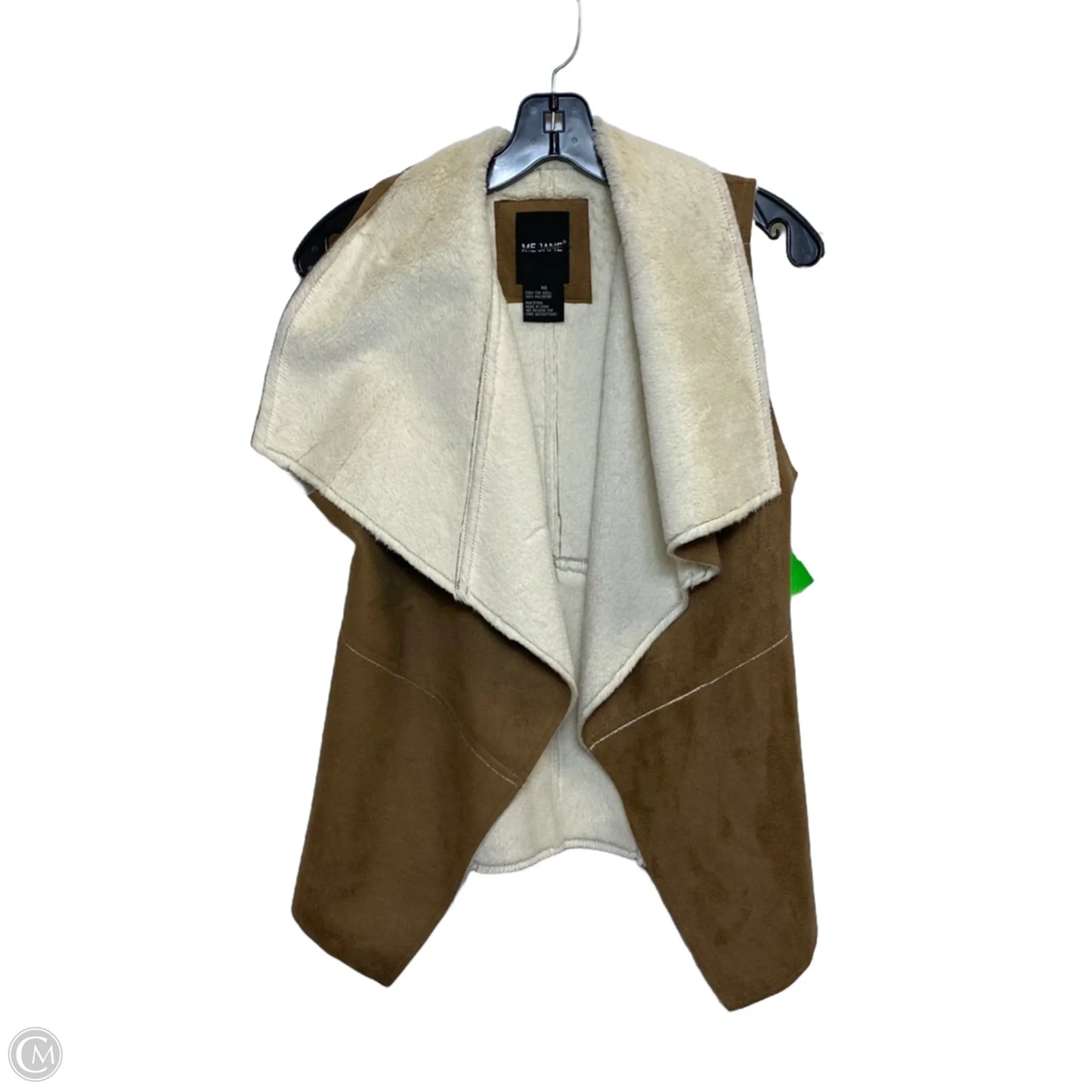Vest Faux Fur & Sherpa By Me Jane In Brown & Cream, Size: Xs