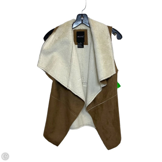 Vest Faux Fur & Sherpa By Me Jane In Brown & Cream, Size: Xs