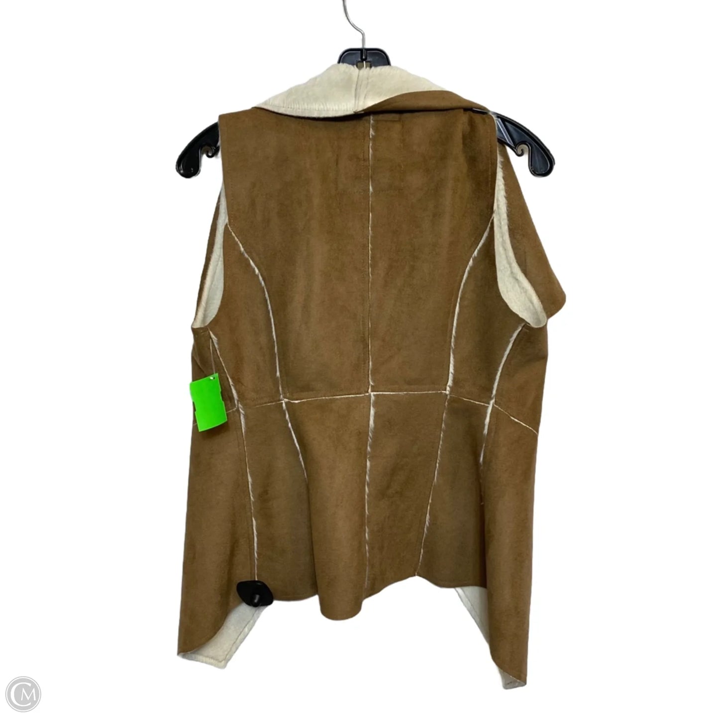 Vest Faux Fur & Sherpa By Me Jane In Brown & Cream, Size: Xs