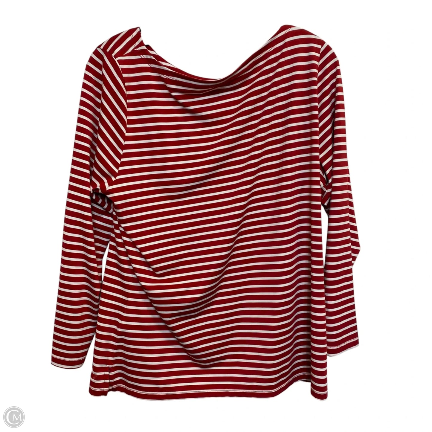 Top Long Sleeve Designer By Vineyard Vines In Red & White, Size: Xl