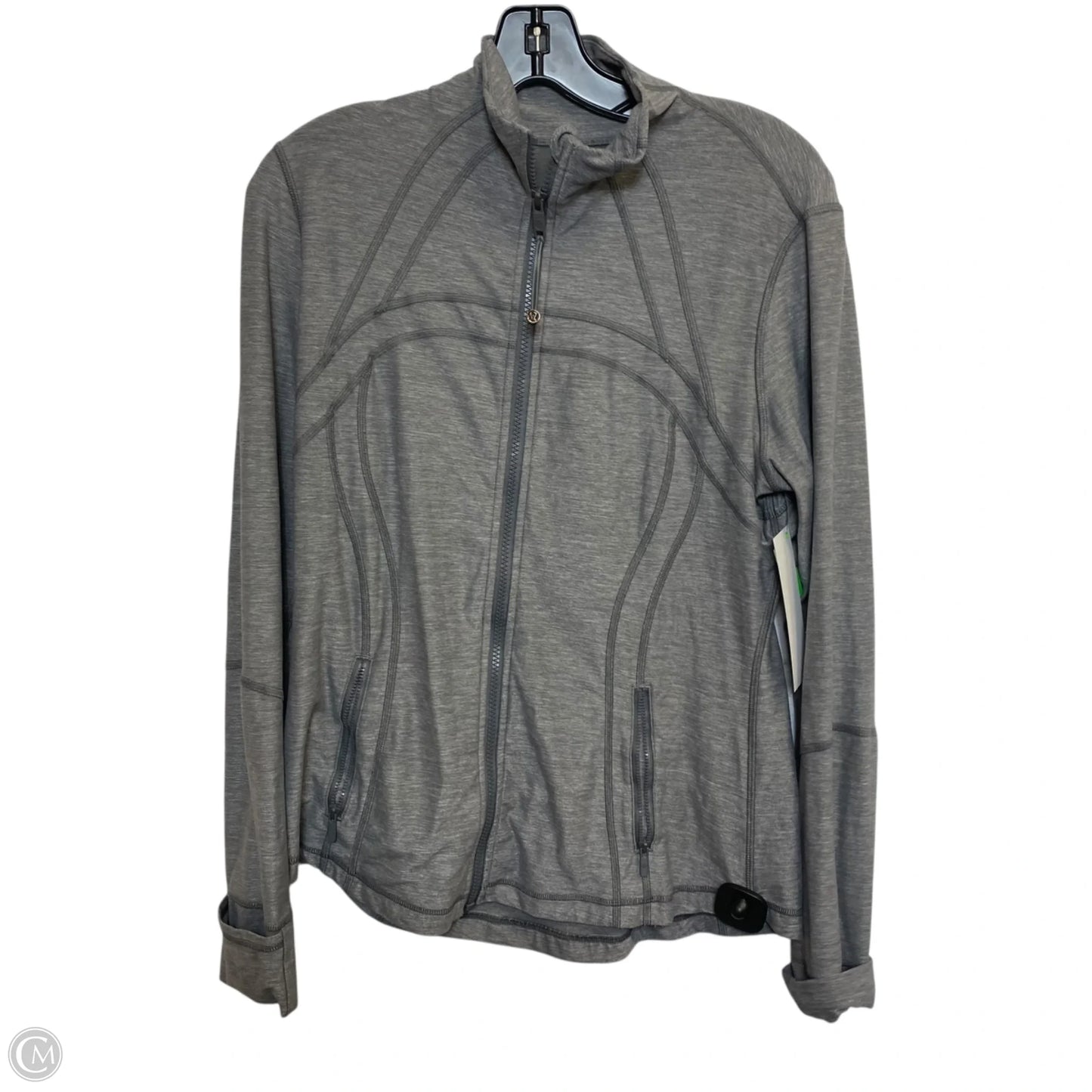 Athletic Jacket By Lululemon In Grey, Size: L
