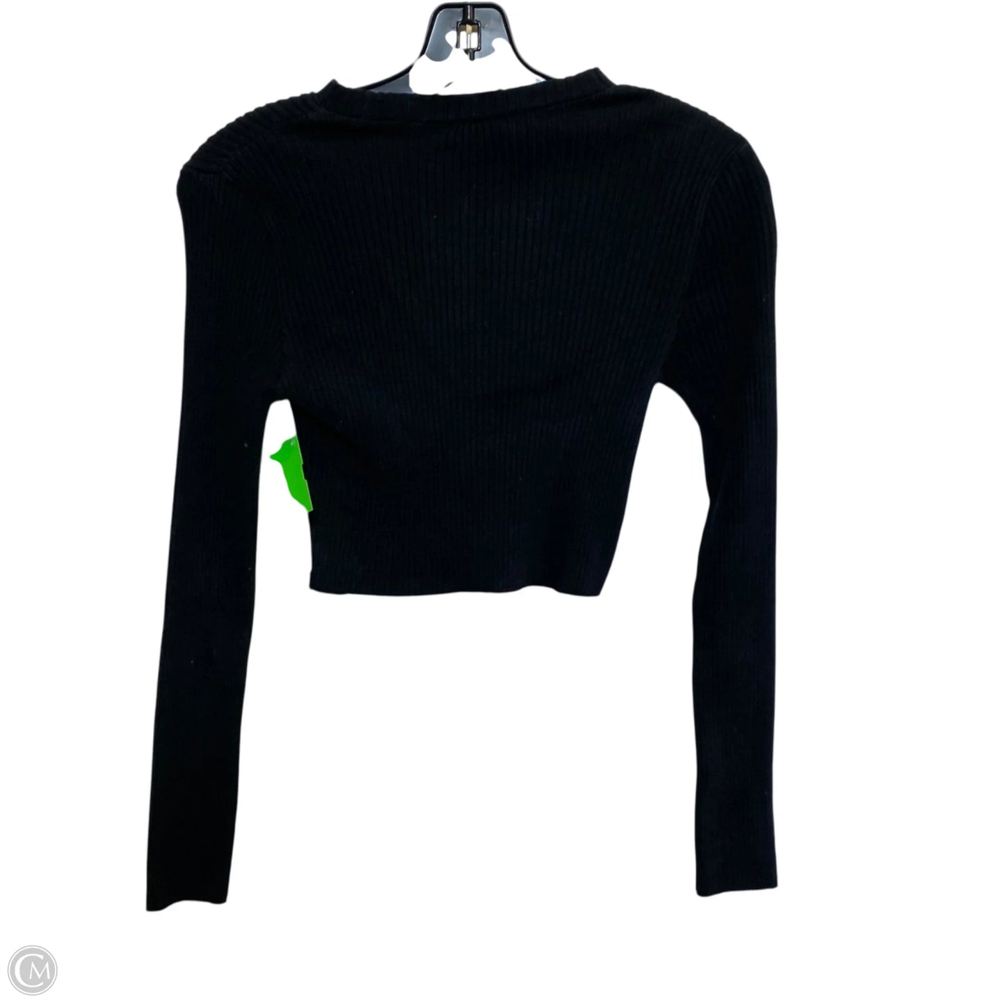 Top Long Sleeve By Zara In Black, Size: L