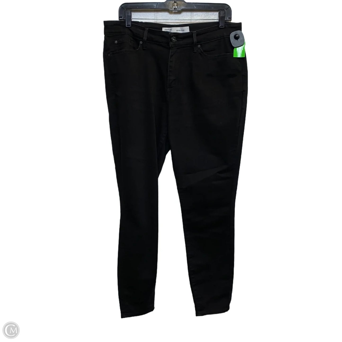 Jeans Skinny By Levis In Black Denim, Size: 14