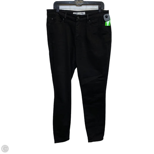 Jeans Skinny By Levis In Black Denim, Size: 14