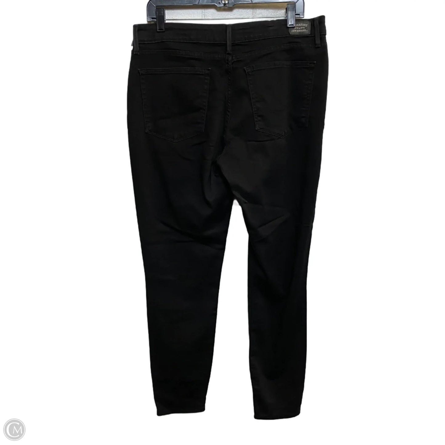 Jeans Skinny By Levis In Black Denim, Size: 14