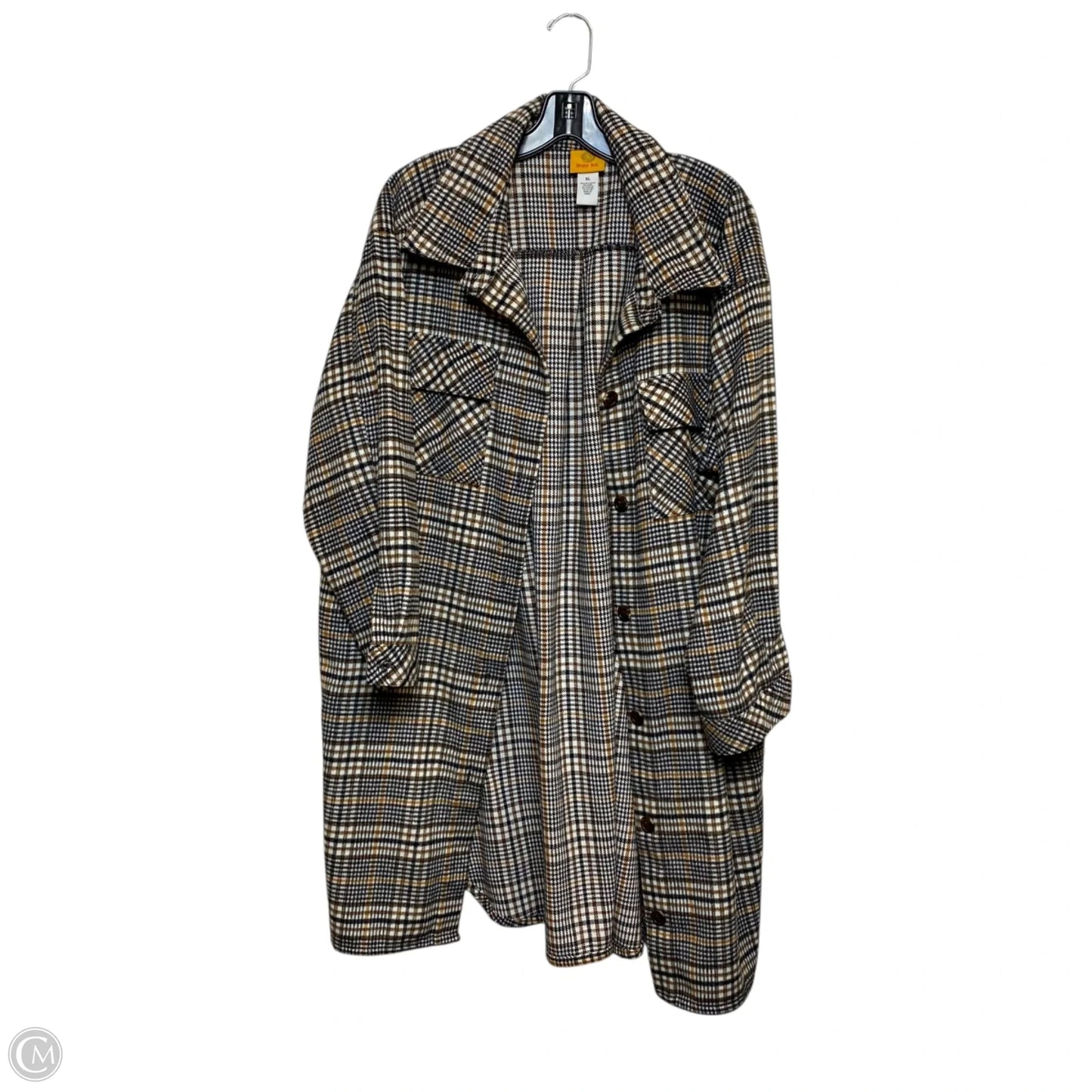 Jacket Shirt By Ruby Rd In Black & Brown, Size: Xl