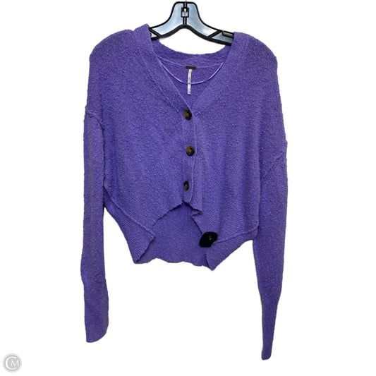Cardigan By Free People In Purple, Size: Xs