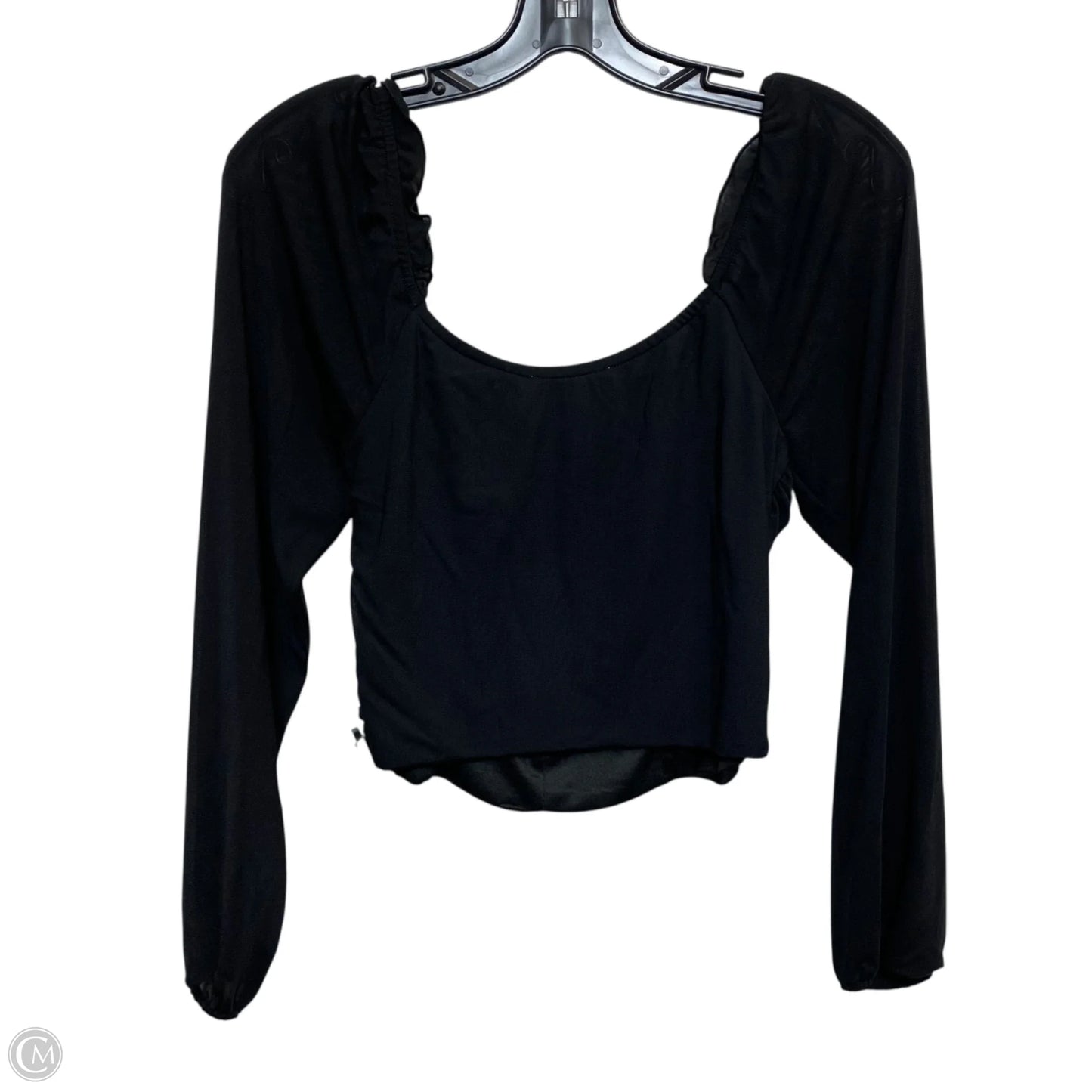 Top Long Sleeve By Kirious In Black, Size: S