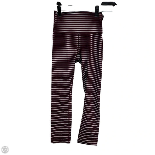 Athletic Leggings Capris By Lululemon In Red & White, Size: 2