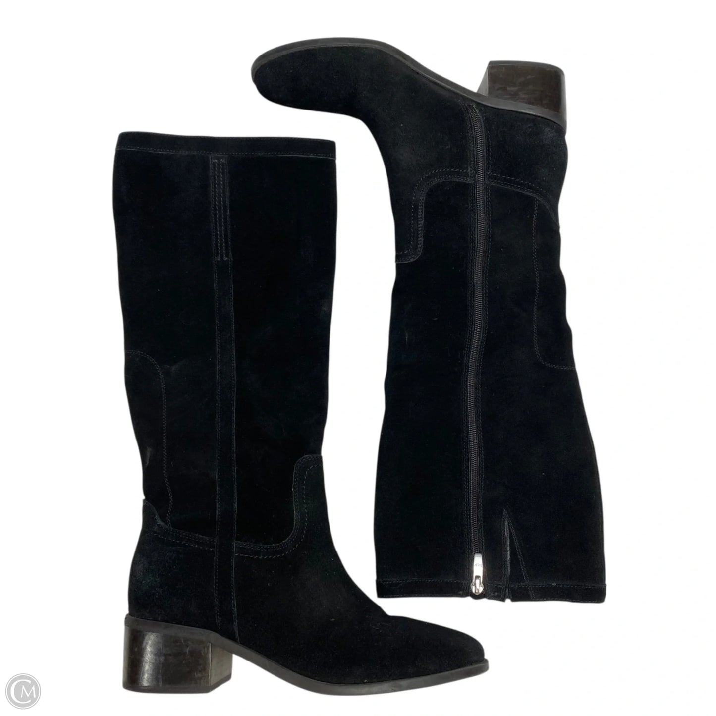 Boots Knee Heels By Marc Fisher In Black, Size: 10