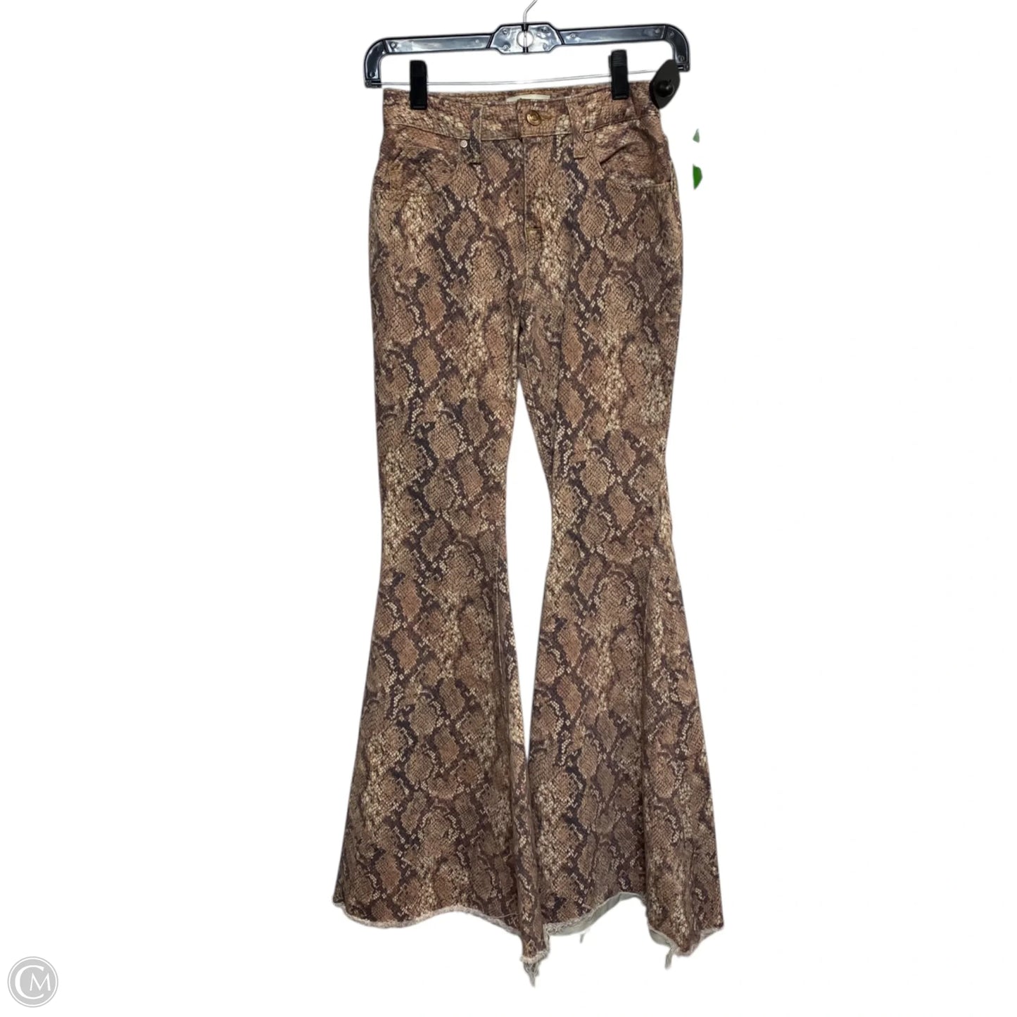 Jeans Flared By Shyanne In Snakeskin Print, Size: 2