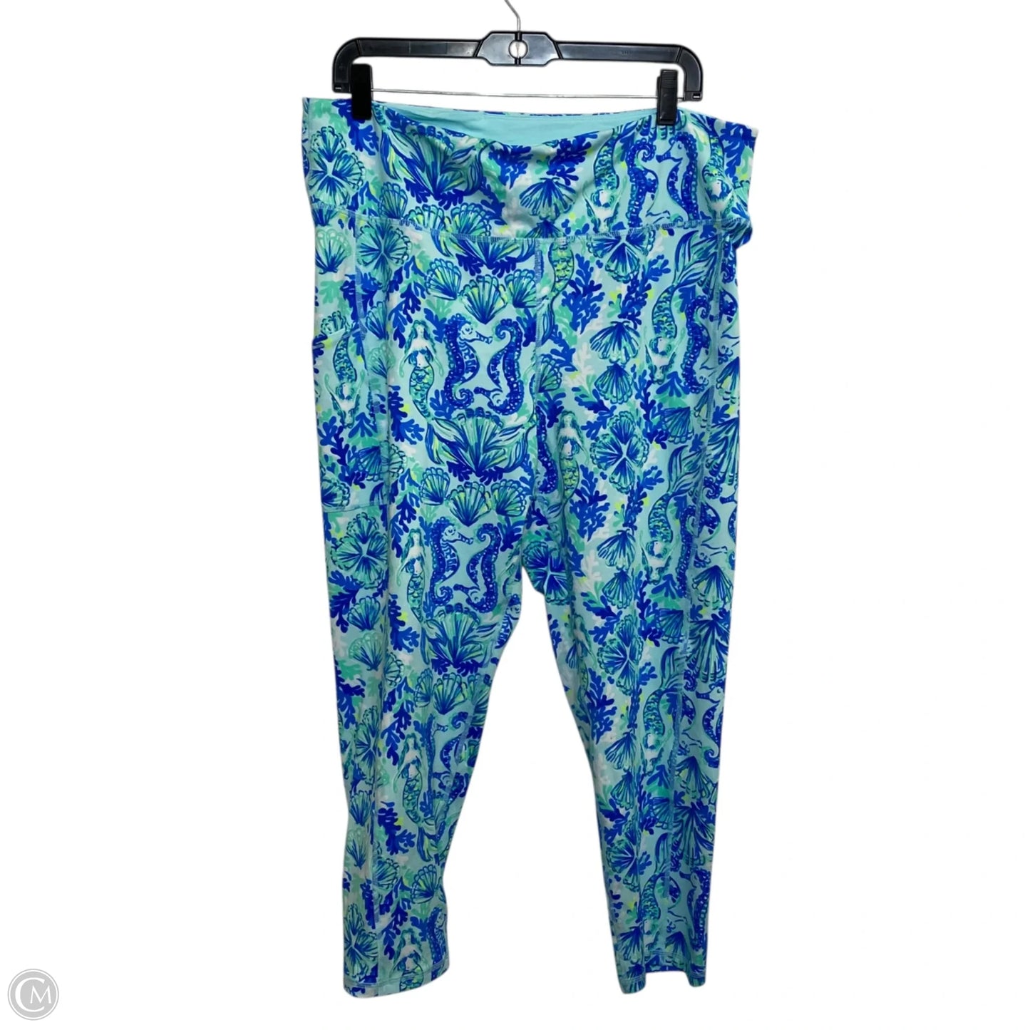 Pants Designer By Lilly Pulitzer In Blue & Green, Size: Xxl
