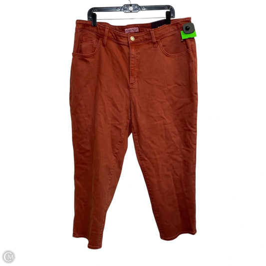 Jeans Skinny By Ava & Viv In Orange Denim, Size: 20