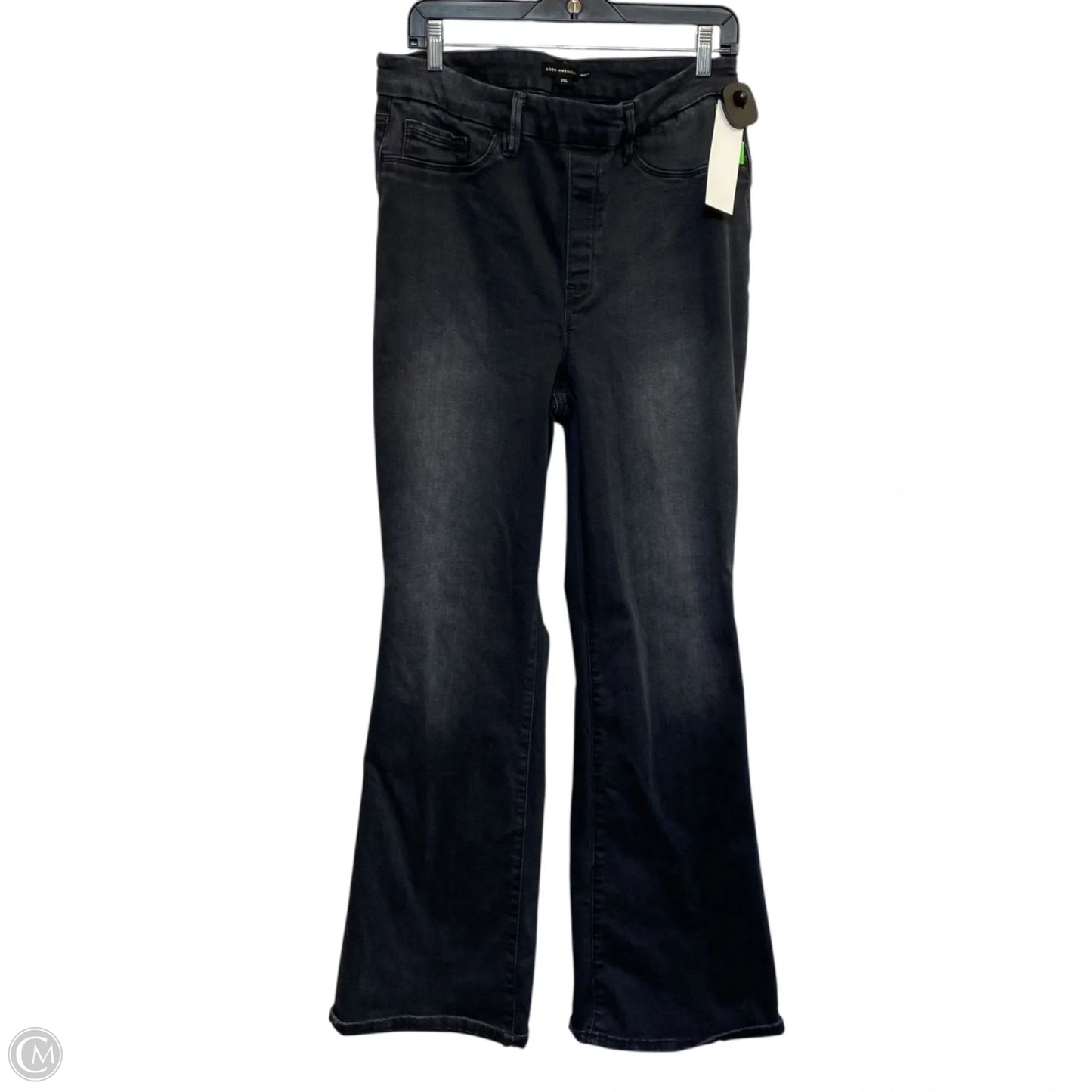 Jeans Designer By Good American In Black Denim, Size: 2x