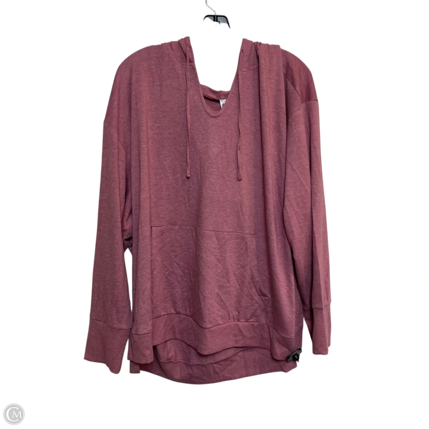 Athletic Top Long Sleeve Hoodie By Rbx In Pink, Size: 3x