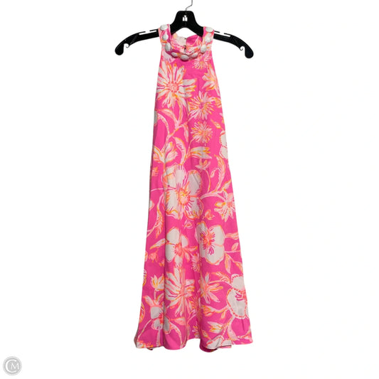 Dress Designer By Lilly Pulitzer In Pink & White, Size: Xl