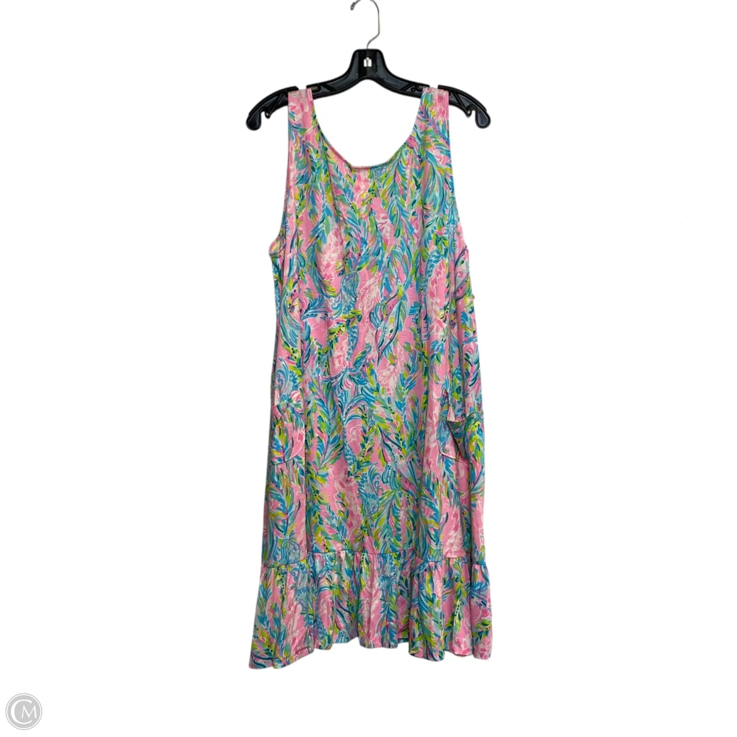 Dress Designer By Lilly Pulitzer In Green & Pink, Size: Xxl