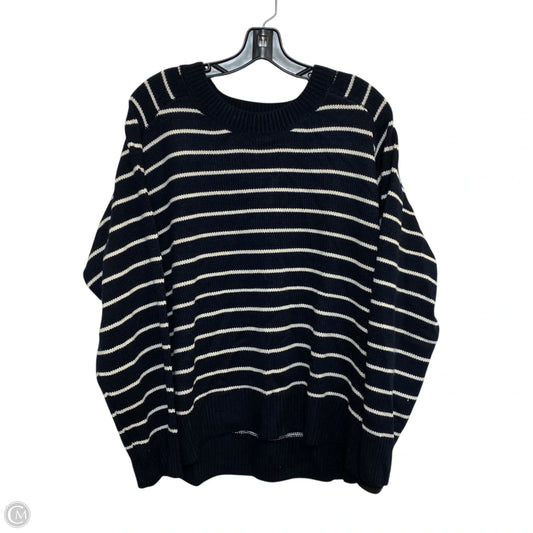 Sweater By Tahari In Blue & White, Size: 3x