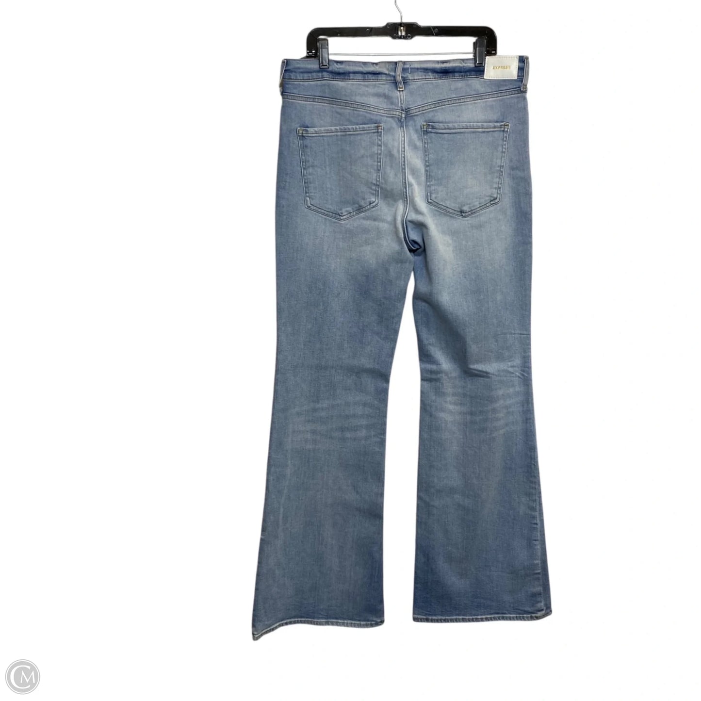 Jeans Flared By Express In Blue Denim, Size: 14l